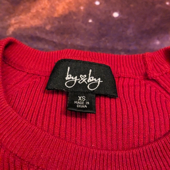 🐞 2 By & By Black and Red Sweater Bundle Size XS - Picture 8 of 9